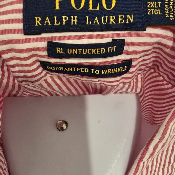 Men's Red Striped Shirt - Picture 2 of 3